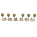 Wilkinson Deluxe WJ44 3L3R Vintage Guitar Tuners Machine Heads Keystone Style Tuning Pegs Keys for Epiphone Les Paul SG Electric or Acoustic Guitar, Nickel