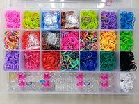 E Shopping® Kids Rainbow Rubber Bands for Bracelets Kit with Case 4200 Loom Bands DIY Crafting Bracelet Making Kit Gifts for Boys Girls