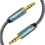 3.5mm Aux Cable 5M, J•LONG Nylon Braided 3.5mm Male to Male Auxiliary Audio Stereo Cord Compatible with Car,Headphones,Tablets,Laptops,Android Smart Phones& More (5m/15FT)