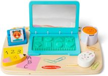 Melissa & Doug Wooden Work & Play Desktop Activity Board Infant and Toddler Sensory Toy - FSC-Certified
