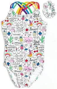 Destira Gymnastics Leotard for Women, Unicorn Doodles, Super Soft Fabric Athletic Wear Leotards for Women and Juniors, Gymnastics, Dance, Cheer, Yoga, and More, Adult X-Small