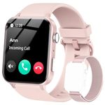 IOWODO R30Pro Smart Watch for Men and Women, Smartwatch, 1.85" with Call and Whatsapp Messages Function Bluetooth 5.0, 100 Sport Modes for iOS Android Phone (Pink)