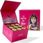 BLUE TEA - Gift for Her | 9 Flavors Flower - 45 Count - Plant Based Tea Bag | Luxury Gift Box | For Tea Lovers | Caffeine Free - Flower Based - Vegan - Non-Bitter - Non-GMO | GIft Box