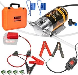 SYHXYSOO 100W Electric Oil Change Extractor Pump, 1-4L/min Oil Transfer Pump for Engine/Transmission/Gear Oil Change, Compatible with Milwaukee M18 Battery(Oil Pump-A+Red Adapter)