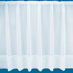 Marseilles Plain Envelope Hemmed Net Curtain in White - Sold by the Metre (Drop: 68cm (27"))