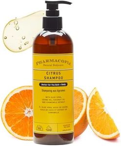 Pharmacopia Citrus Shampoo - Natural Hair Care with Plant Based & Organic Ingredients Aloe Vera, Jojoba Oil, Coconut Oil, and Chamomile Extract - Vegan, Cruelty Free, No Parabens or Sulfates, 473 ml | 16 oz