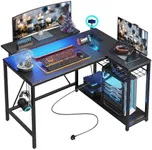 Bestier Gaming Desk with Power Outl