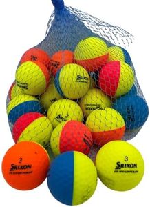 Golf Ball Planet Q Star Tour Used Golf Balls for Srixon 4A/Near Mint (24 Pack, Divide Color Mix)