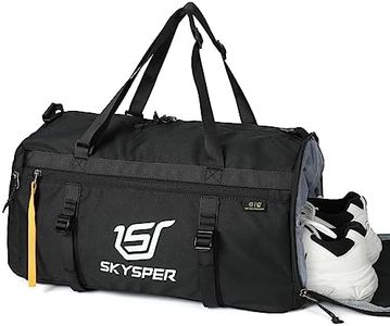 SKYSPER Borsone Palestra 30L, Borsa da Palestra Divisorio Bagnato e Asciutto Borsone da Viaggio Impermeabile con Scompartimento scarpe per Uomo Donna