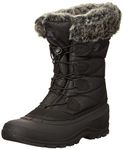 Kamik Momentum 3 Insulated Snow Boots - Waterproof Winter Boots for Women - Warm Womens Winter Shoes - Non-Slip Outsole - -40°F Temperature Rating - Bungee Lacing System, Black, 8