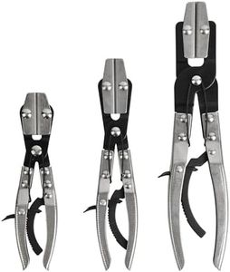 3pcs Ratcheting Hose Pinch Off Pliers Set, 8in 10in 12in Hose Clamps Pliers for Automotive, Radiator, Fuel & Coolant Lines