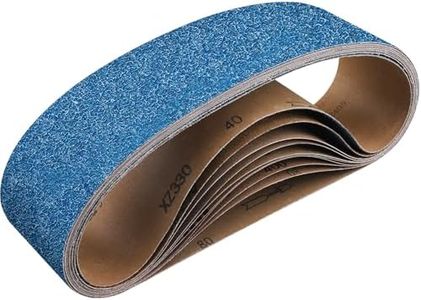 Shineboc 6-Piece 4 x 36 Inch 40 Grit Zirconia Sanding Belts, Heavy Duty Long-lasting Sanding Bands for Belt Sander, Rust Paint Removal, Wood Metal Grinding and Finishing