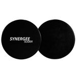 Synergee Jet Black Core Exercise Sliders Double Sided Hardwood and Carpet Use