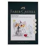 Faber-Castell Art & Graphic Sketch Pad, A3, Acid Free Gummed Paper Pad, 160 GSM, 40 Sheets for Graphite, Pencil, Coloured and Watercolour Pencils, Charcoal, Pitt Pens, Arts, Craft, Home and School