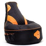 Gouchee Home Beadbox Gaming Bean Bag Chair with High Back, Gaming Sofa with Filling Included for Gamers Orange, X-Large