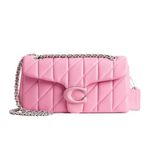 Coach Women's Quilted Tabby Shoulder Bag 26 with Chain, Vivid Pink, One Size