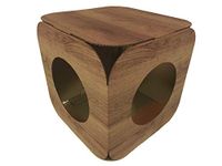 Cardboard Cat Cube - Wood Effect - By Cat FurNature