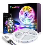 Mexllex LED Strip Lights with Remote 20m, Bluetooth RGB Color Changing LED Lights with Remote Control,Timing Function, Music Sync LED Lights for Bedroom Home Decoration LED Light Strips