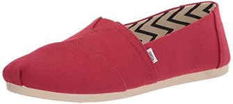 TOMS Women's Alpargata Loafer Flat, Red, 10 UK