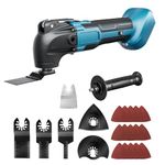 Cordless Oscillating Multi-Tool for makita 18V Battery (NO Battery) Brushless Oscillating Kit with 6 Variable Speeds for Removing, Scraping, Cutting with 23 Accessories