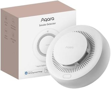 Aqara Smoke Detector, Requires Aqara Zigbee 3.0 Hub, Smoke Alarms for Home, 85dB Siren & LED Indicator, Fire Alarm with 10-Year Battery Life, Supports HomeKit, Alexa, Google Home, Matter over Bridge
