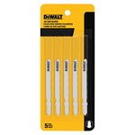 DEWALT - DW3776-5 Jigsaw Blades, Thin Metal Cutting, T-Shank, 3-Inch, 24-TPI, 5-Pack (DW37765)