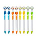 Maydahui 12PCS Cute Soccer Ballpoint Pens Retractable Colorful Football Pens Soccer Party Favor Pens Black Ink for School Office Supplies Soccer Themed Birthday Gift Goodie Bags