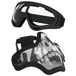 AOUTACC Airsoft Half Face Mask Stee