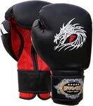 Farabi Sports Boxing Gloves Men & Women Muay Thai Gloves 8-oz 10-oz 12-oz 14-oz 16-oz Kickboxing Gloves for Boxing, Punching Bag, MMA, Muay Thai and Training (Black, 14-oz)