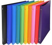 Exacompta A4 Flexible Polypropylene Slim Ring Binder 2-Ring 20mm Spine - Pack of 5 Assorted Colours (10)