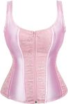 DKCHENH women's exotic bustiers and corsets underbust.,pink bustier.Small size corse(zipper bustier)