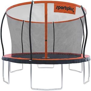 SportPlus Trampolin Outdoor 305cm & 366cm, Kindertrampolin mit Randabdeckung, Außenstangen & Innennetz, stabile Rahmenkonstruktion, Gartentrampolin, auch für Erwachsene bis 120/150kg - GS zertifiziert
