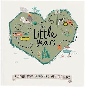 Lucy Darling The Little Years Toddler Baby Memory Book - Ages 1 to 6 Years Old Album For Baby Boy - Milestone Scrapbook To Record Precious Memories - Keepsake Record Book