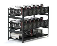 Mining Rig Frame for 12 GPU 4 SMPS with Cooling by Xtrememiner Model V2F