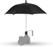 JJC 2024 Upgrade Camera Hot Shoe Umbrella, Waterproof Camera Rain Cover with Height Adjustable Design & Cold Shoe Mount for Sony Canon Nikon Fujifilm DSLR Mirroless Cameras