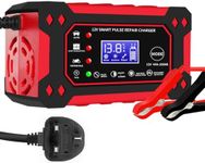 Car Battery Charger 12V 6-Amp Fully Automatic Smart Charger and Maintainer, Car Battery Repair and Desulfator for Cars Boat Motorcycle Lawn Mower RV ATV SUV Snowmobile