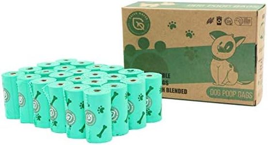 Green Maker Biodegradables Caca Perro Bolsas 360 Excrementos Perros Bolsas 30% más Grueso Que Otros Hecho de Almidón de Maíz con DIN CERTCO Certificación (Verde)