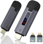 Wireless HDMI Transmitter and Receiver, Plug & Play Portable Wireless HDMI Extender with LED Screen, HDMI Wireless Transmitter and Receiver 2.4G/5G Streaming Video to Monitor/TV from PC/Laptop/Camera