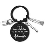 Dentist Gift for Women Men Funny Dentist Keyring Dental Hygienist Gift Dental Assistant Gift Dentist Graduation Gift Future Dentist Gifts Inspirational Nurse Doctor Dentist Office Orthodontist Gift