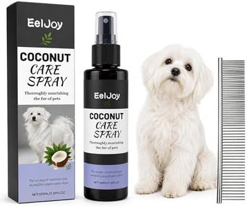Coconut Care Spray for Pets, Nourishing Fur Oil with Comb, Moisturizing & Detangling Spray for Dogs & Cats, Natural Coconut Oil for Dry Skin & Shiny Coat, 100ml/3.38 fl oz