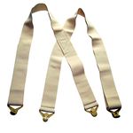 2" Wide Undergarment Hidden Suspenders in X-back with Patented Gripper Clasps