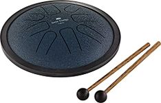 7" Steel Tongue Drum for Meditation, Sound Healing Therapy or Yoga, Includes Mallets and Bag — Pre-Tuned Melodic Scale, 2-YEAR WARRANTY