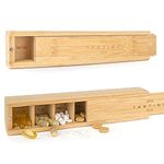 TabTime Bamboo Weekly Pill Box, 7 Day Pill Organiser, Perfect for Vitamins, Pills and Supplements