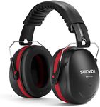 SULWZM Hearing Protection Ear Muffs,NRR 28db Noise Cancelling for Shooting, Mowing, Construction,Red