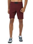 JOLGER Men's Solid Sports Training Shorts | Ideal for Outdoor Activity, Workout, Fitness, Jogging Running | Dri-Fit, Stretchable & Breathable Activewear with Zipper & Pocket | Small- Maroon