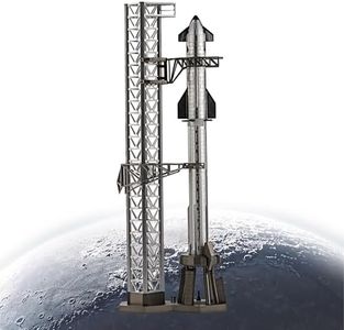 Udnorbay 1/400 Spacex Starship Rocket Model Set Spacecraft Heavy Falcon 9 Booster Launcher Models for Adults