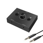 3.5mm Audio selector 3.5mm Audio Switch Audio Switcher, Passive Speaker Headphone Manual Selector Splitter Box Audio Sharing (2-IN-1-OUT/1-IN-2-OUT)