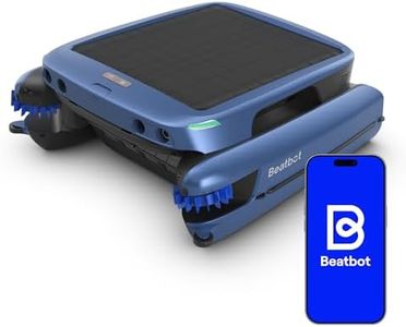 (2025 Upgrade) Beatbot iSkim Ultra 24/7 Cleaning Solar Powered Pool Skimmer with Water Clarification System & APP Control, Voice Broadcast, Dual Charging Options, Edge & Corner Cleaning, Blue