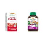 Jamieson Chewable Probiotic 2 Billion Active Cells - Natural Strawberry Flavour & 100% Complete Kids Chewable Multi 60 Tablets