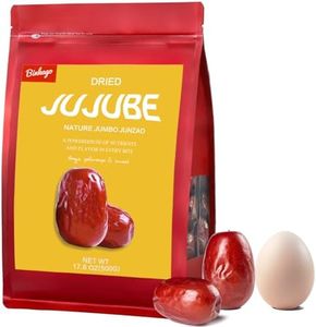 Extra Large 2in Jujube Dates – 1.1LB/500g Jumbo Red Dates (0.6–0.9oz Each), Sweet & Tangy Flavor, Thick Skin for Freshness – Ideal for Snacking & Gifting